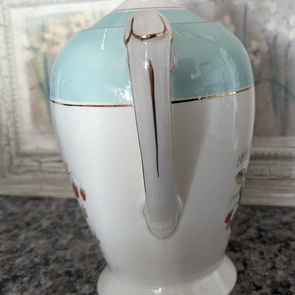 Strawberry Fair Crown Ducal Coffee or Tea Pot - Picture 3 of 5